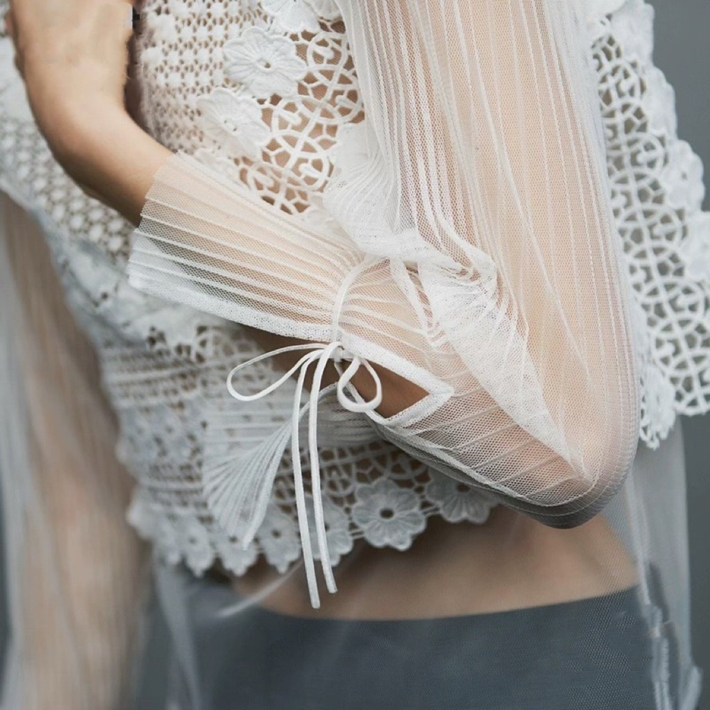 SELF PORTRAIT MAJE STYLE  SWEET FRENCH LACE TOP